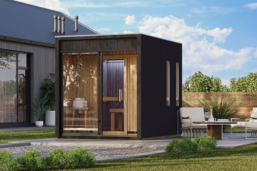 finská sauna KARIBU DELANO (66704) antracit LG5529