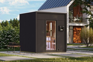 finská sauna KARIBU AVENAL (66657) antracit LG5527
