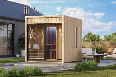 finská sauna KARIBU DELANO (66702) natur LG5528
